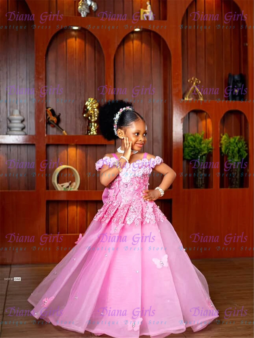 

Прекрасное качественное платье с цветочной аппликацией для девочек, розовое тюлевое пышное платье для свадьбы, маленькой принцессы, детские вечерние бальные платья на день рождения