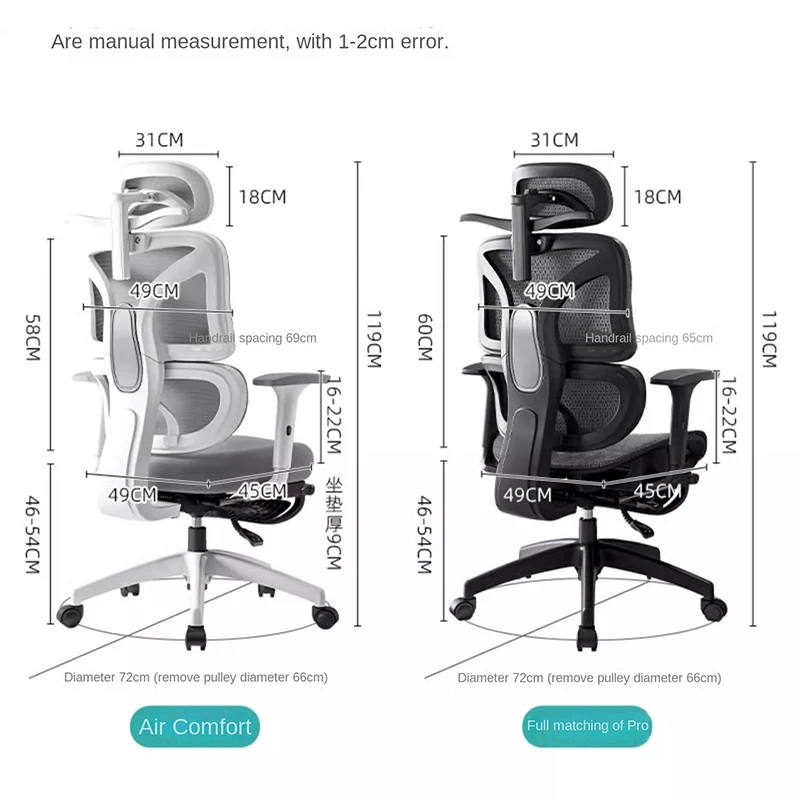 Ergonomischer Computers tuhl Home Office Lordos stütze Gaming Stuhl liegend Latex Sitz atmungsaktiv Mesh 4d verstellbare Armlehne