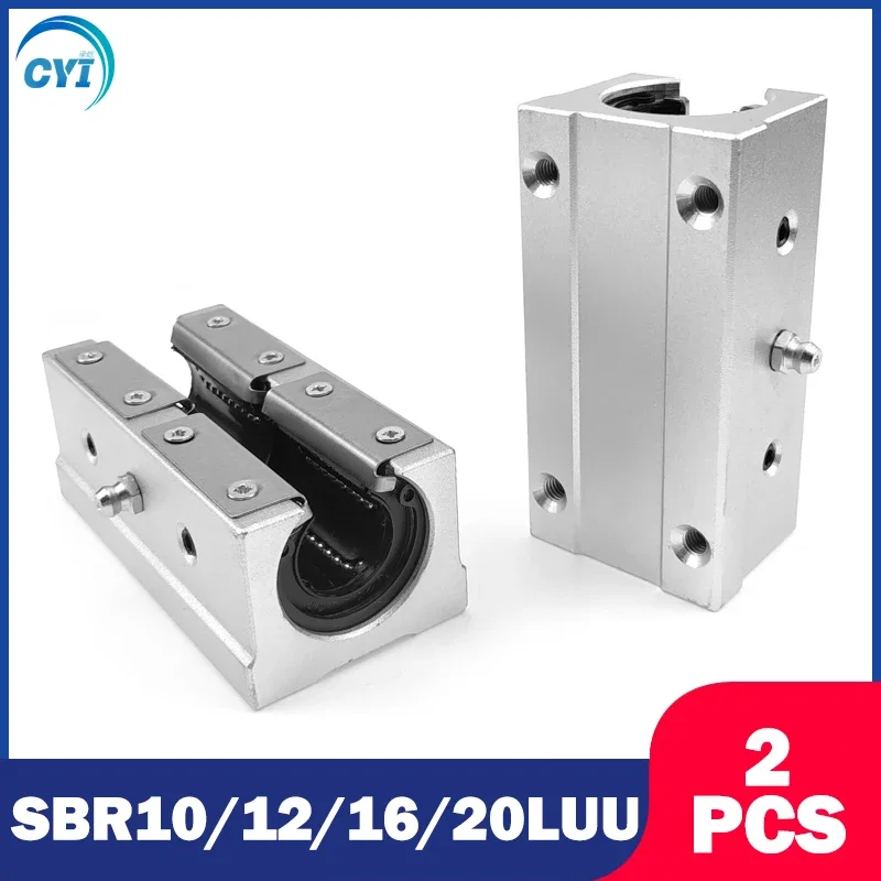 

2pcs/lot SBR10LUU SBR12LUU SBR16LUU SBR20LUU linear Ball Bearing Block open type CNC Router SBR linear guide