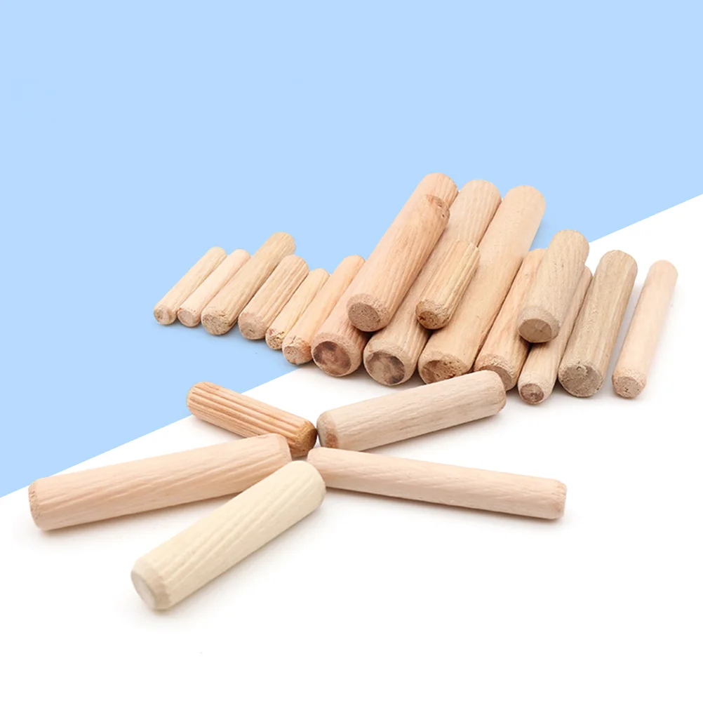 200 Pack Tacks for Wood Fluted Wooden Dowel 10cm Dowels Furniture Straight Pins Pegs