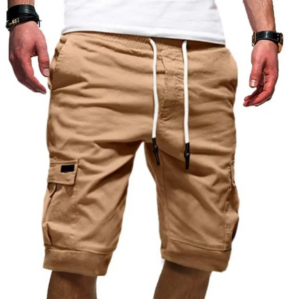 Summer Trend Men Cargo Shorts Drawstring Shorts Short Pants Casual Straight Shorts Fitness Shorts for Men ropa hombre шорты