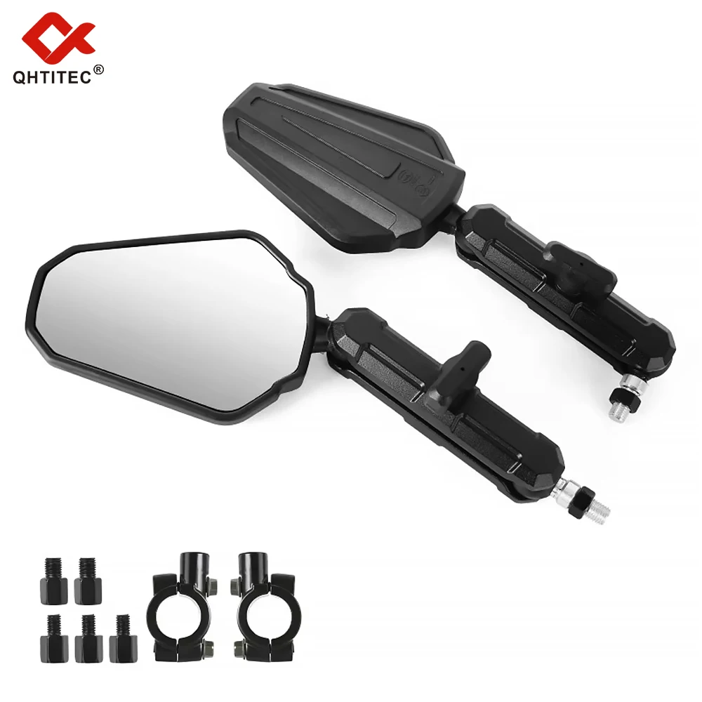 عالية الجودة العالمي للدراجات النارية مرآة الرؤية الخلفية طوي وقابل للتعديل زاوية عرض دراجة نارية الجانب مرآة عاكس #2