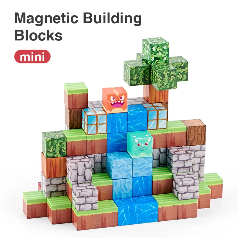 Puzzel met bosthema, magnetisch bouwstenen speelgoed voor jongens en meisjes van 3-6 jaar