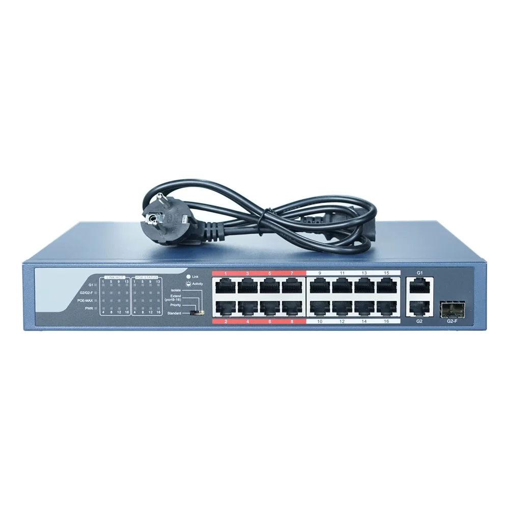 Imagem -02 - Interruptor de Rede Lan Hik-poe Ds3e0318p-e mb Desbloqueado 16ch Lan