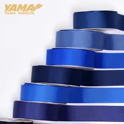 YAMA-Grosgrain Ribbon for DIY Dress Accessory, Blue Series, 50mm, 57mm, 63mm, 75mm, 89mm, 100Yards/Lot, House Ribbon, Wholesale