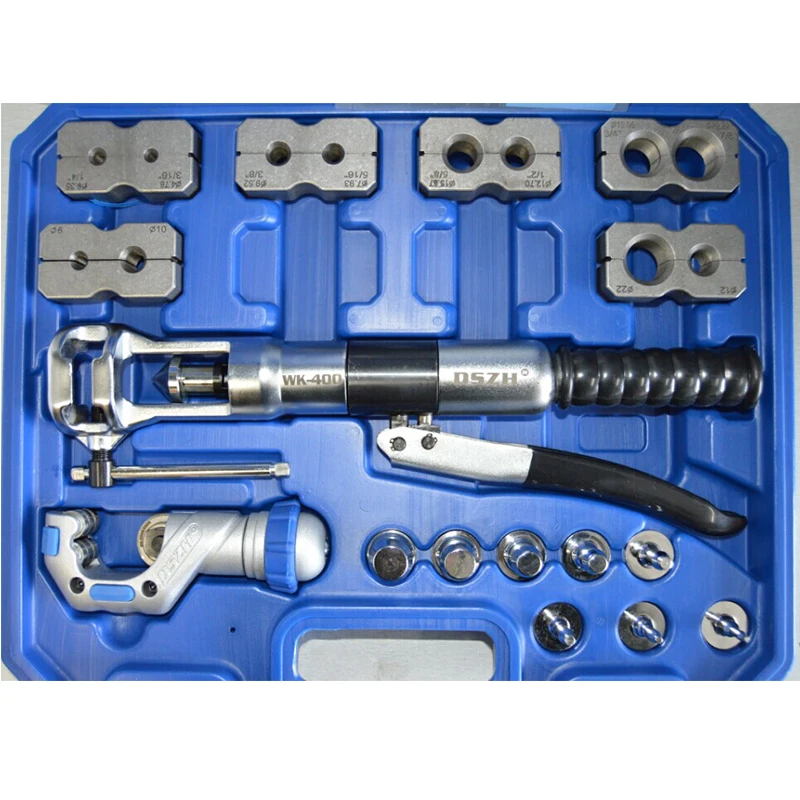 Hydraulic Tube Expander Tool Kit WK-400 7 Lever Hydraulic Pipe Expander Pipe Fuel Line Flaring Tools HVAC Tools 5-22mm