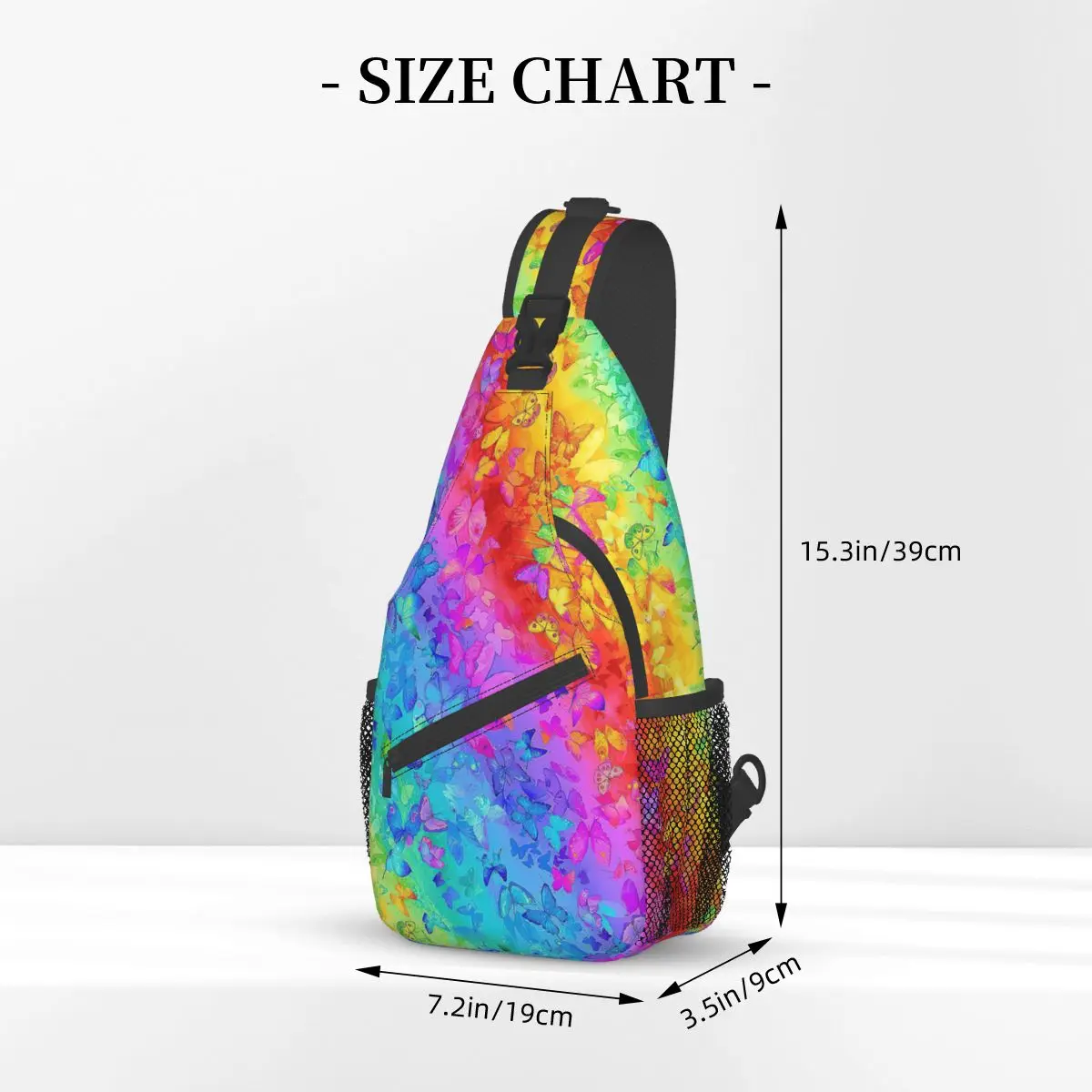 Borse a tracolla a tracolla Lgbt Pride borsa a tracolla piccola zaino a tracolla con farfalla arcobaleno Daypack per escursionismo viaggio ciclismo Pack