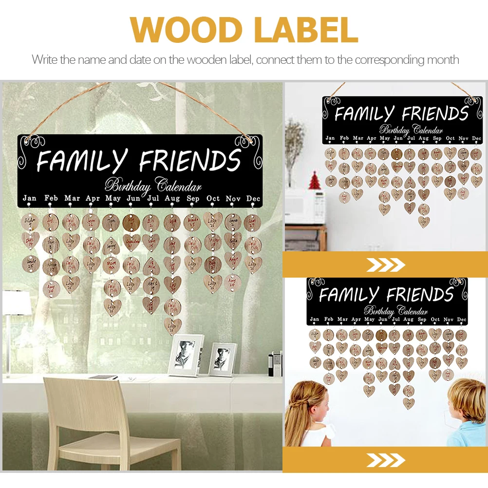 

Holiday Reminder Board Calendar Genealogy Remember Birthdays Hanging Sign Family Wood Plaque