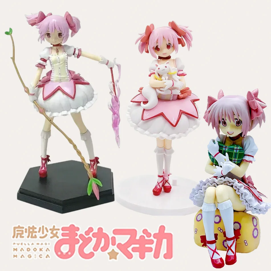جديد حار أنيمي Puella Magi Madoka Magica أنيمي الشكل لطيف يجلس رأس المال فتاة بولي كلوريد الفينيل أنيمي عمل أرقام أنيمي الكرتون لعبة مجسمة #1