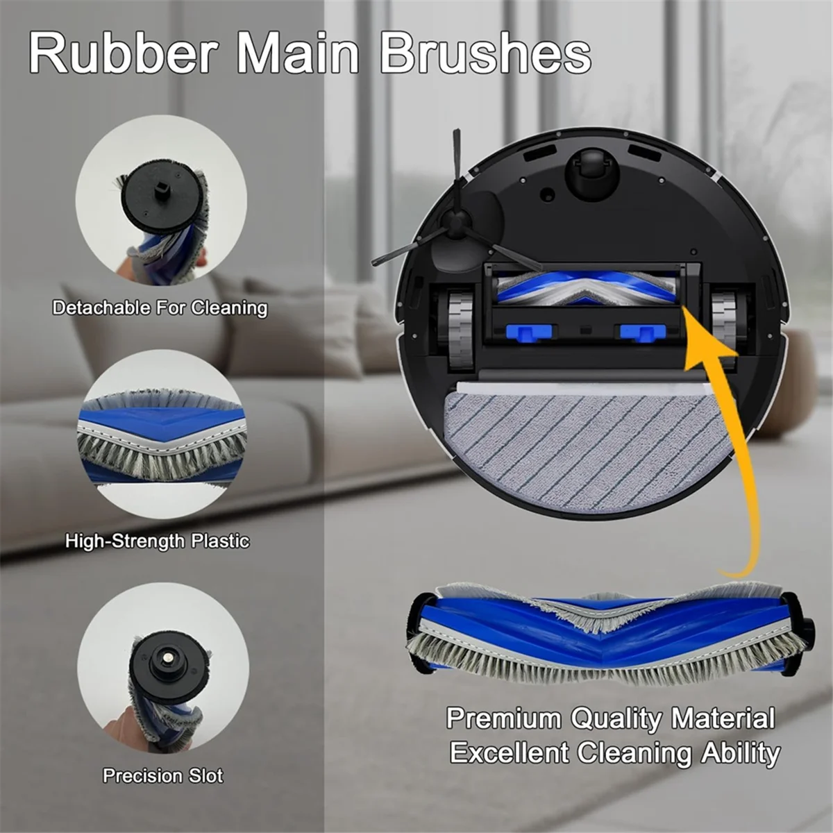 Для ECOVACS DEEBOT N20 Plus/PRO Plus комплект аксессуаров для робота-пылесоса, основная боковая щетка, фильтры Hepa, подушечки для швабры