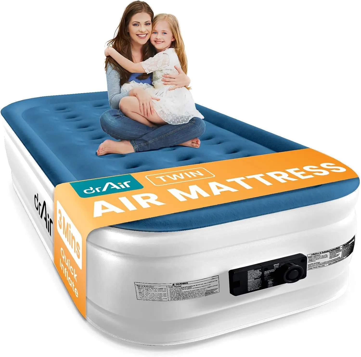 Twin Air Mattress with Built-in Pump, 18