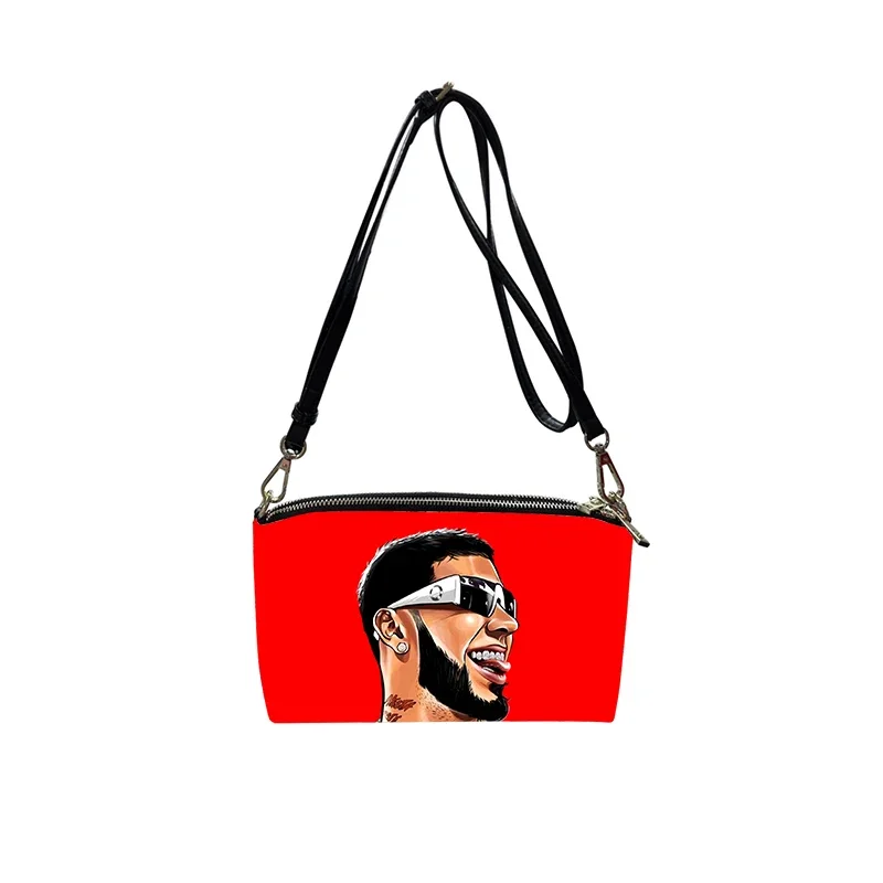 Anuel AA  PU Crossbody Bag 2023 New Women's Fashion Shoulder Bag Minimalist Small Square Bag for Women