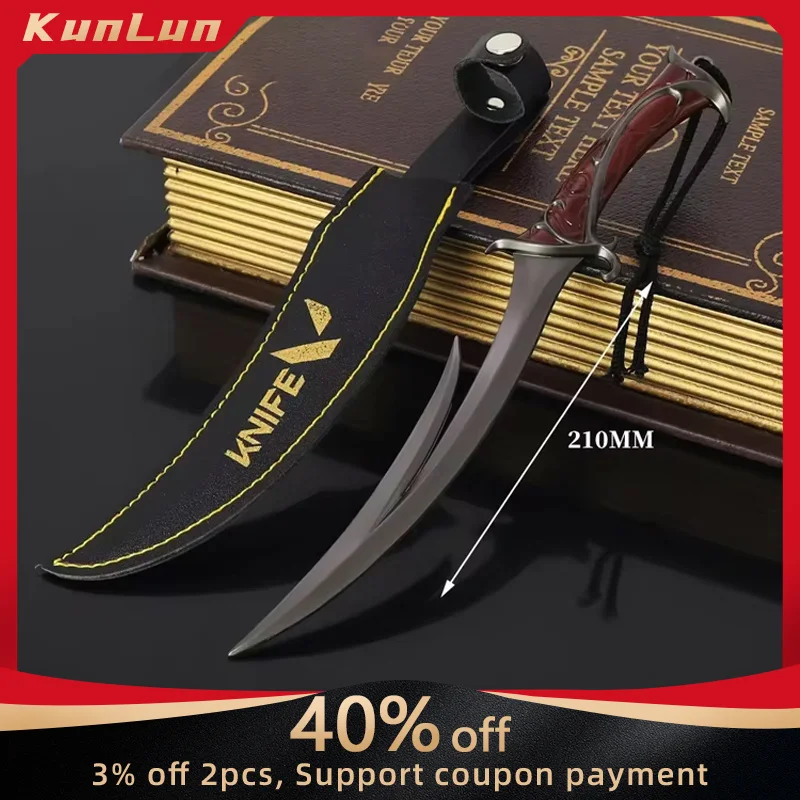 21cm Valorant Knife Songsteel Melee Weapon Metal Model Game V Peripherals Real Steel Katana Training Knife Safety Toy Boys gifts