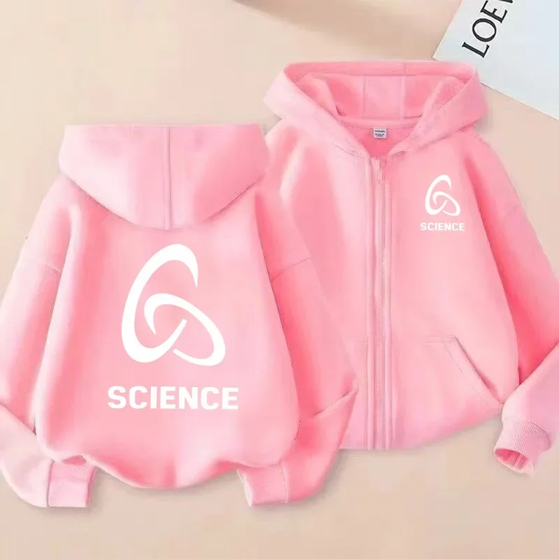 العصرية يجب اقتناؤها! سويت شيرت بغطاء للرأس بسحاب بشعار العلوم، متعدد الاستخدامات وملفت للنظر