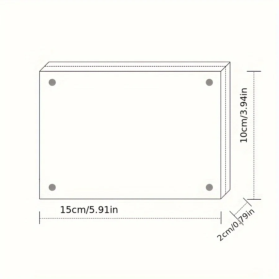 Acrylic Photo Frame 3.94×5.91in , Clear Free Standing Desktop Double Sided Magnetic Picture Display