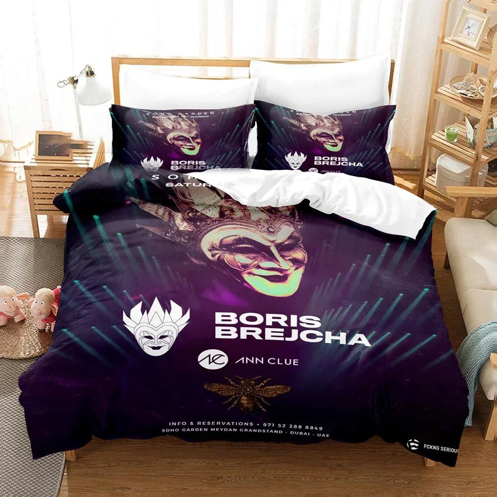 

3D Printed Boris Brejcha Comfortable Duvet Quilt Cover Pillowcase Bedding Set Children Bedroom Decoration Home Textile