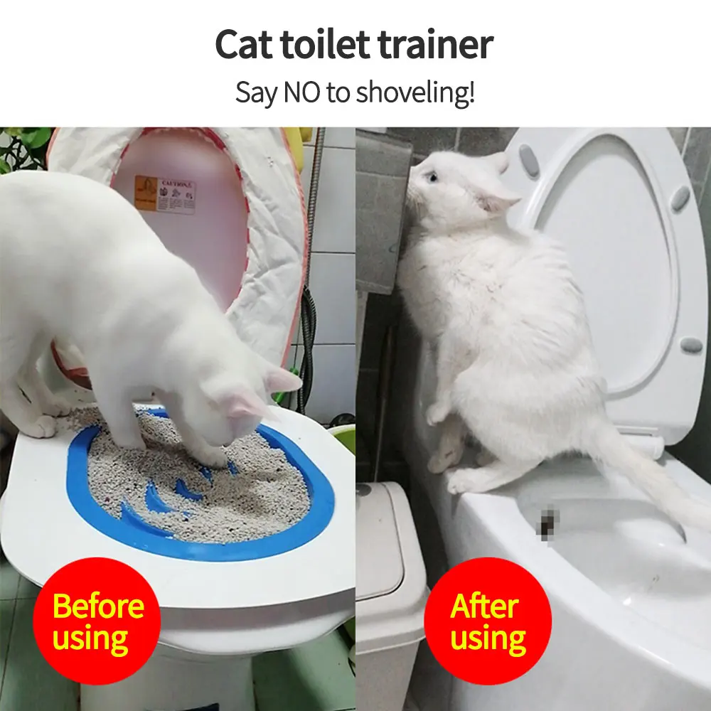 

Cat Training Toilet Seat Cat Toilet Training Kit Kitteen Nest Free Trainer Cat Sand Tray Mat Toilet Pet Trainer Toilet Device