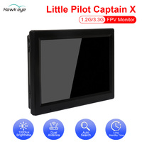 Hawkeye 1.2G/3.3G FPV Monitor Little Pilot Captain X 10.2 inch 1000LUX FPV Monitor 16:9 3S-6S -99dB Display Screen with DVR