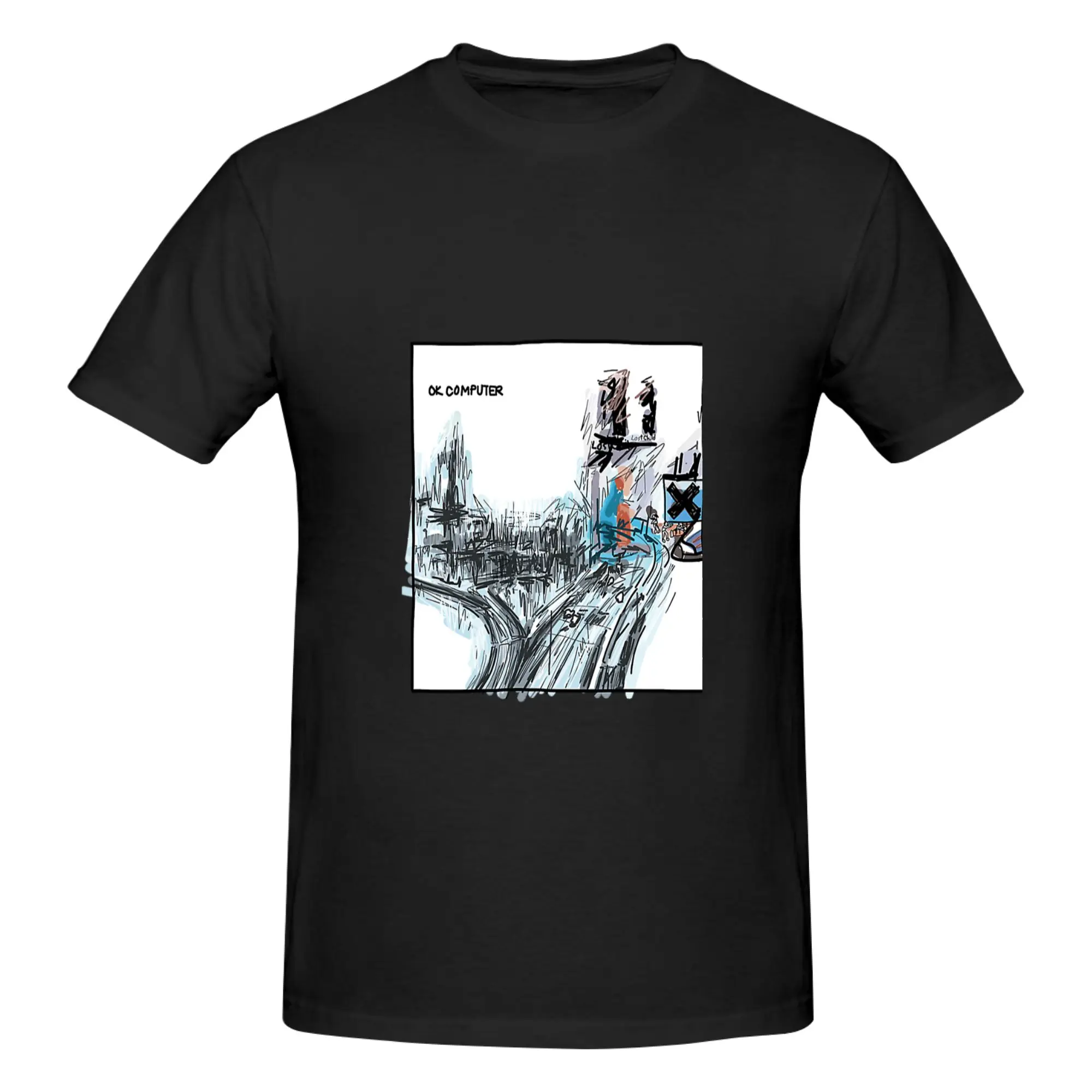Funny Ok Computer  Men's Printed T-Shirt Unisex T shirtT-Shirts