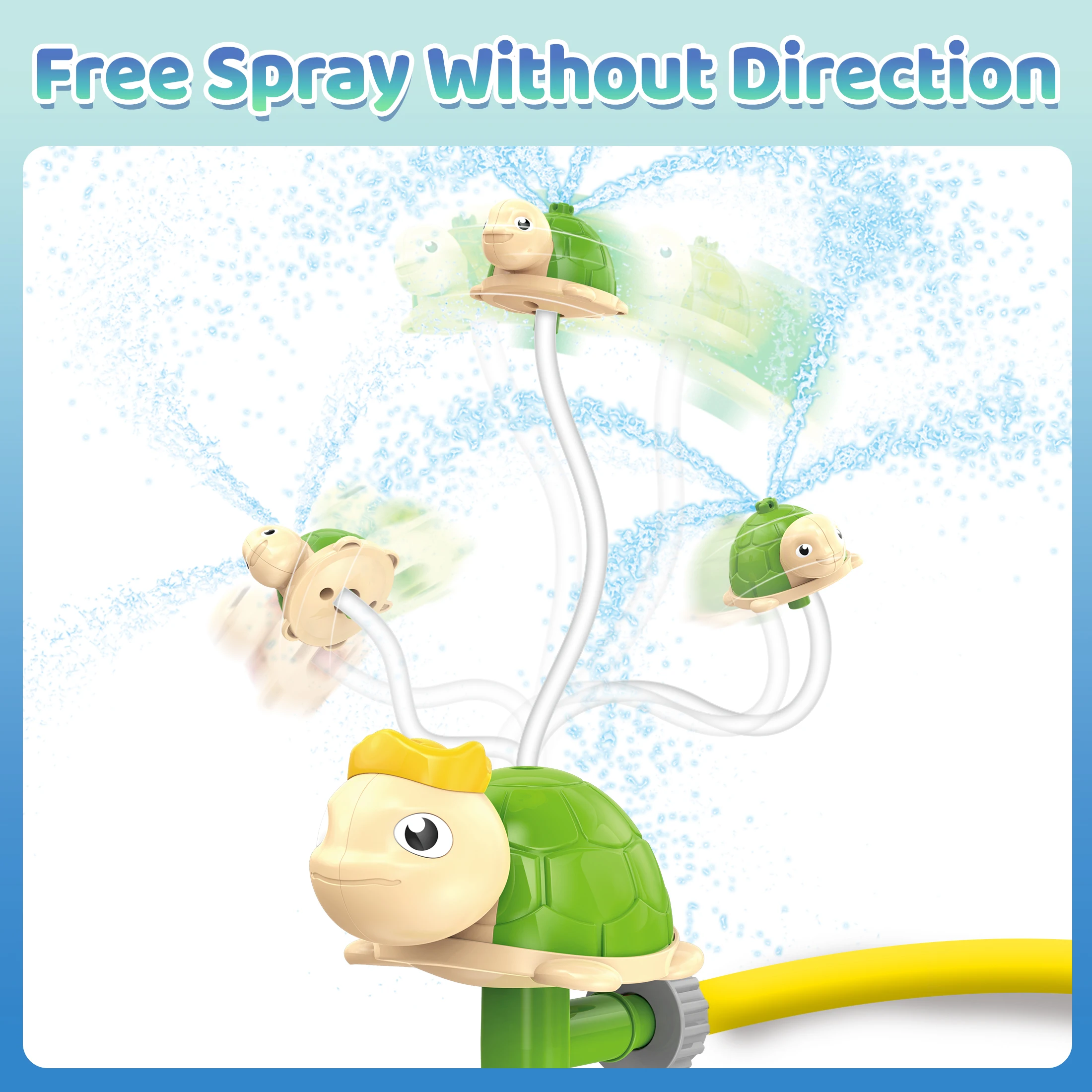 COROKLE Store, brinquedo aquático infantil com tema tartaruga, brinquedos de spray de água, 360 °   Prancha flutuante giratória - perfeita para jogos na praia