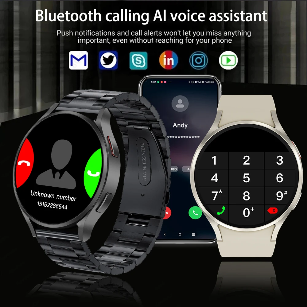 2024 nowy zegarek 6 AMOLED Smartwatch męski Bluetooth Bluetooth Call GPS Sport Tracker IP68 wodoodporny damski zegarek Smartwatch