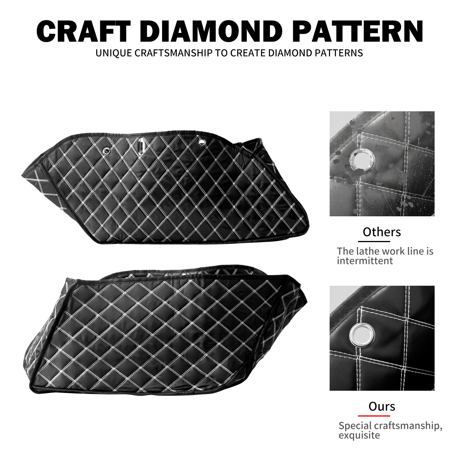 Motorcycle Rhombic Insert Extended Bags Waterproof Saddlebag Liner For Indian Chieftain Limited Pursuit Dark Horse Roadmaster