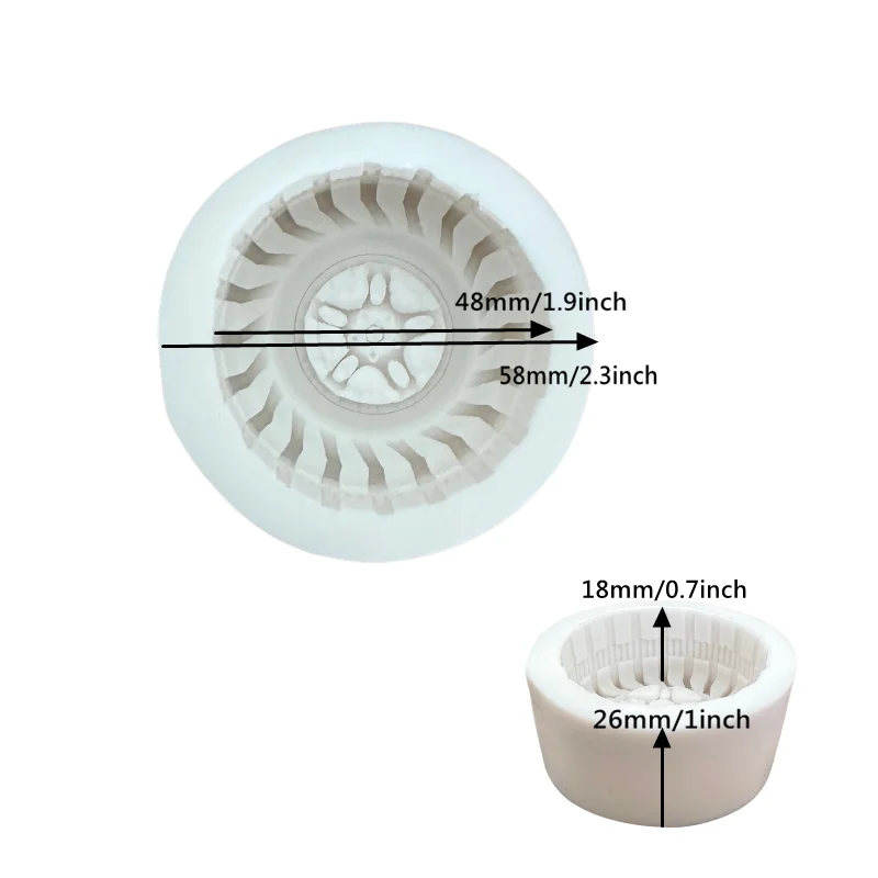 Cake Tools 1 pc Children\'s Day 3D Vehicle Thick Wheel Round Tyre tire Cake Decorating Fondant Silicone Mould Topper Baking Mold