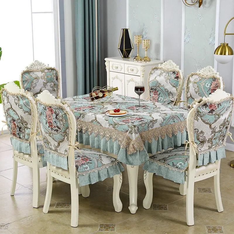 EIFLOY-Luxury Fabric Table Cloth Cover, for Dining Table, Rectangular, Square, Coffee Table Cover, Party, European Jacquard
