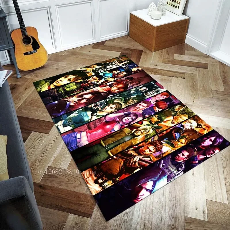 Umbrella R-Resident Evil Gamer Area Carpet for Living Room Bedroom Home Decor Zombie Game Movie Horror Mat Kids Play Floor Mat