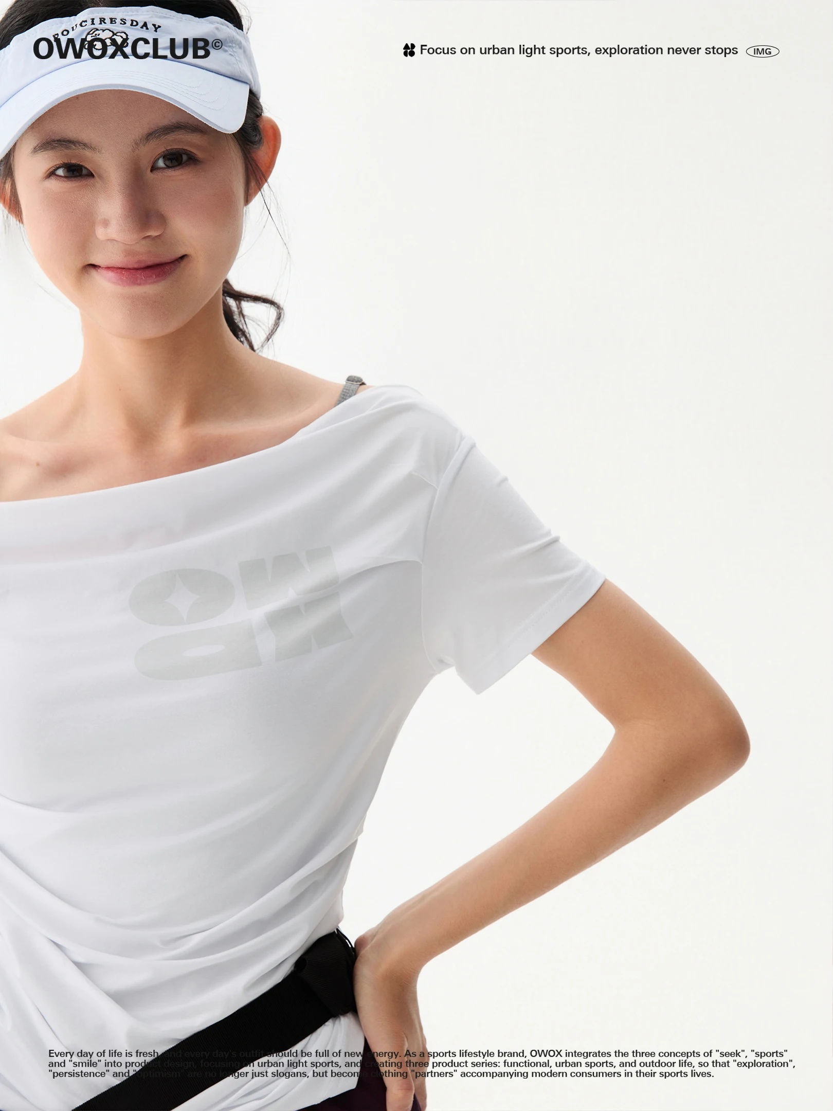 Owowx Modal Cool Feeling Shoulder Bared Short Sleeve Summer Casual Slim Fit T-Shirt One Shoulder Pleated Top Women's Fashion