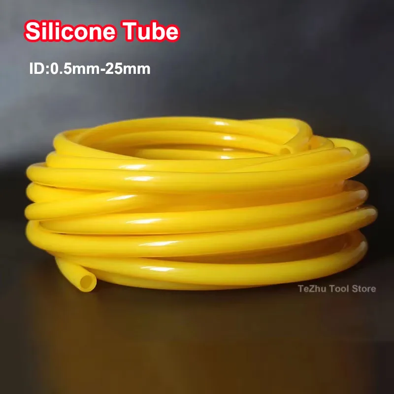 

Yellow Food Grade Silicone Rubber Hose ID 0.5 1 2 3 4 5 6 7 8 10 12 14 16 18 20 25 mm Flexible Nontoxic Silicone Tube