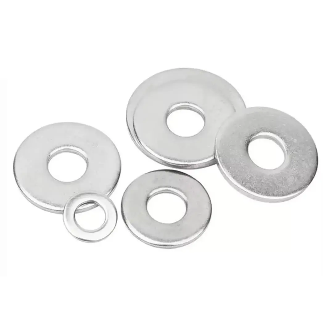 304 Stainless Steel Flat Washer M1.6 M2 M2.5 M3 M4 M5 M6 M8 M10 M12 M14-M22 Metal Gasket Meson Sealing Plain Washers Spacer Shim