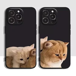 IPhone用ソフトシリコンケース,面白い猫,ペット,犬,カップル,11,12,13,14,15,16 pro max,se2,x,xs max,7 8プラス、バックカバー