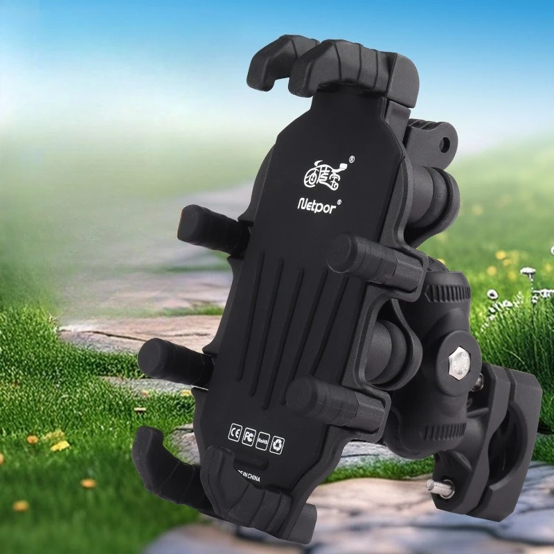 Riding shock absorption and anti-shake eight-claw fixed mobile phone bracket motorcycle mobile phone bracket electric vehicle