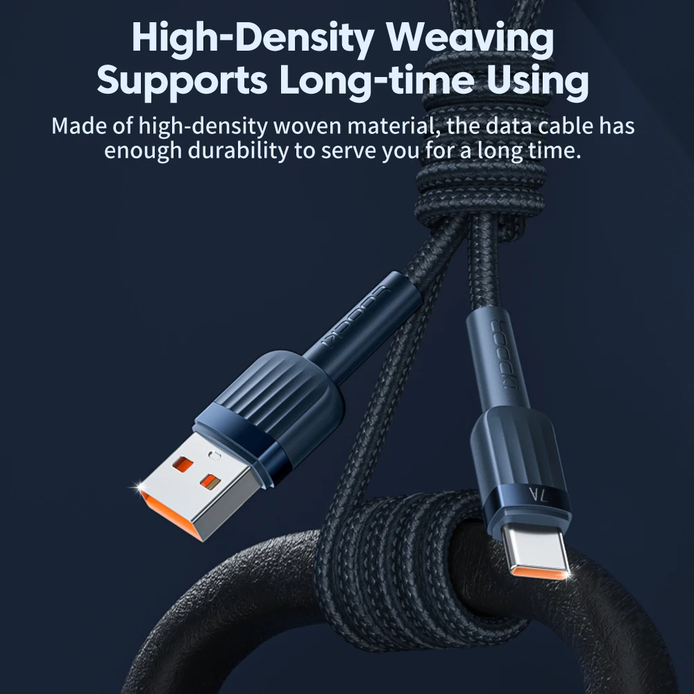 Toocki 7A USB Cable USB C Cable for Huawei P50 P40 100W Fast Charge Charging Charger Type C Data Cord for Xiaomi 12 Poco Samsung image 5