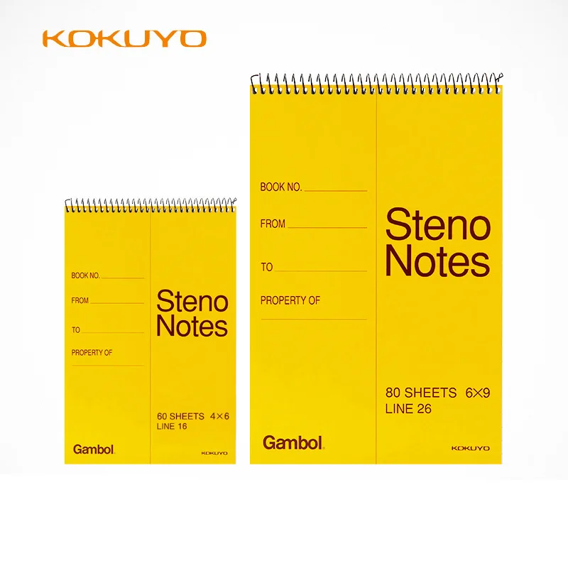 Japan KOKUYO Gambol Spiral Ring Binding Notebook A5 A6 Yellow Cover Double-sided Writing Note Sketch Book List Office Planner