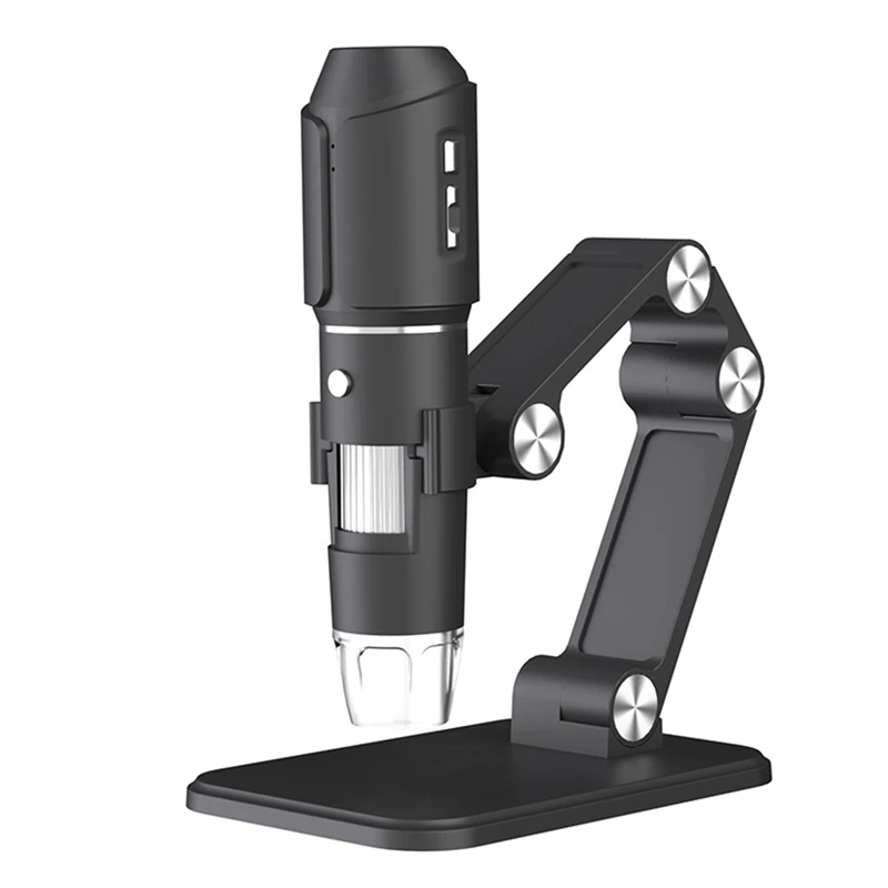 Wireless Microscope,Wifi USB Digital Handheld Microscope, 50 To 1600X Wireless Magnification 8 LED With Metal Stand