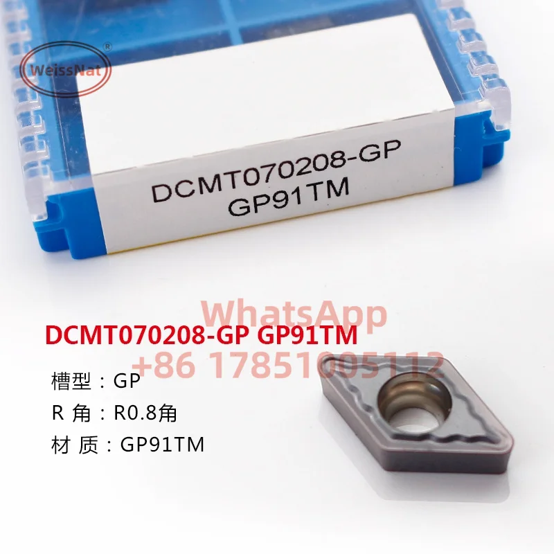 DCMT070202 DCMT070204 DCMT070208 DCMT11T304 DCMT11T308 GK1115 GM3220 GP1225 GP91TM Carbide Insert DCMT Inserts