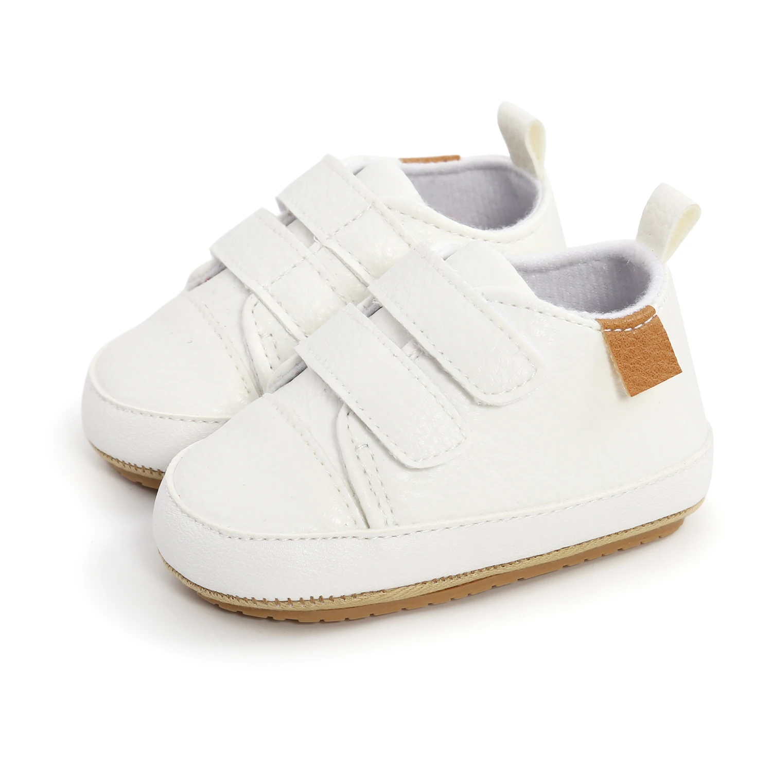 Spring Newborn Baby Boys Shoes Girls Pre-Walker Soft Sole Pram Shoes Classic Sneakers Trainers Casual PU Leather Shoes