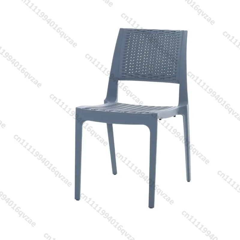 PP Plastic Stacked Outdoor Garden Chair Dining Room Rattan Plastic Dining Chair