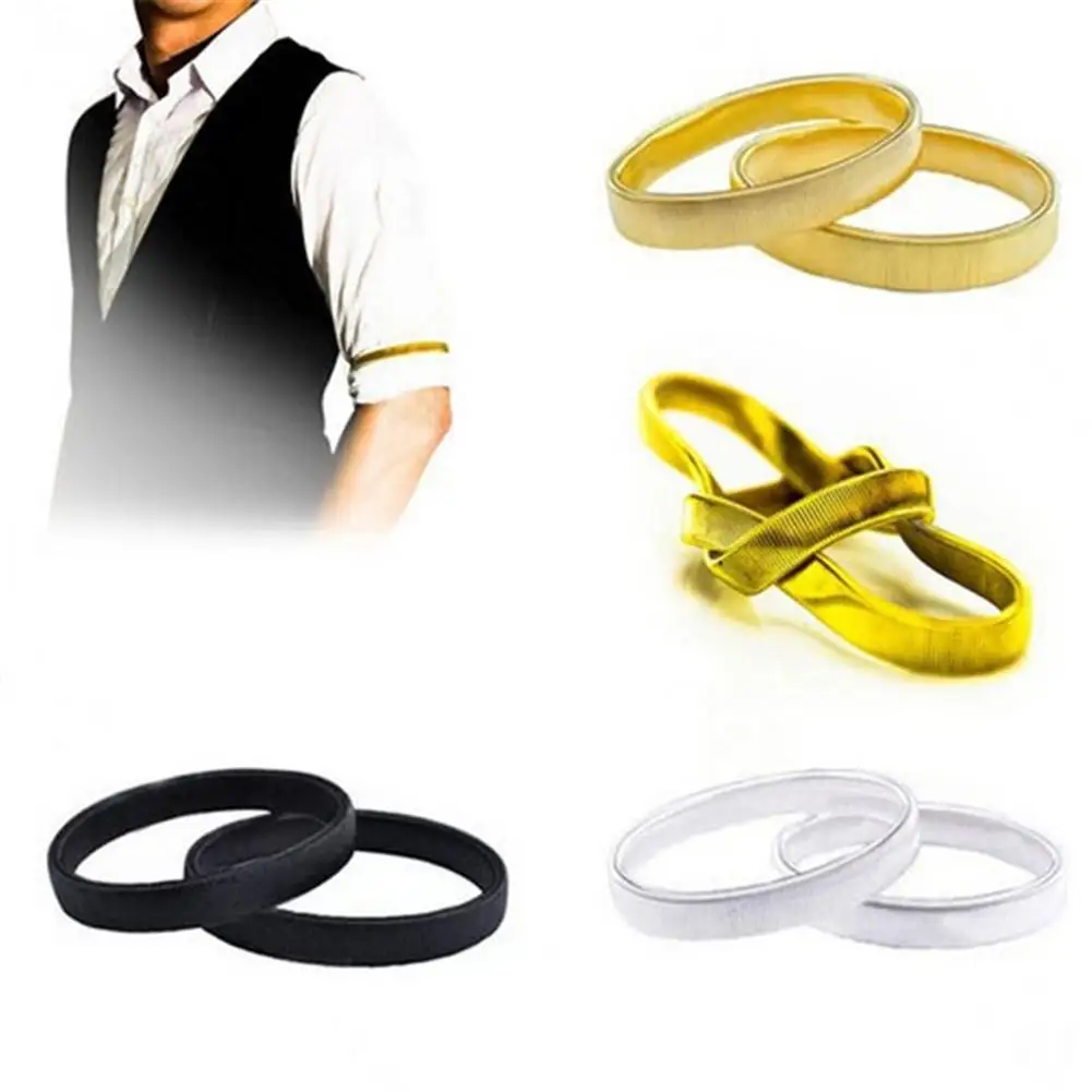 

1 Pair Men Business Elastic Adjustable Shirt Sleeve Garter Strap Arm Band Sleeve Bracelet Anti-Slip Cuff Holder Armband