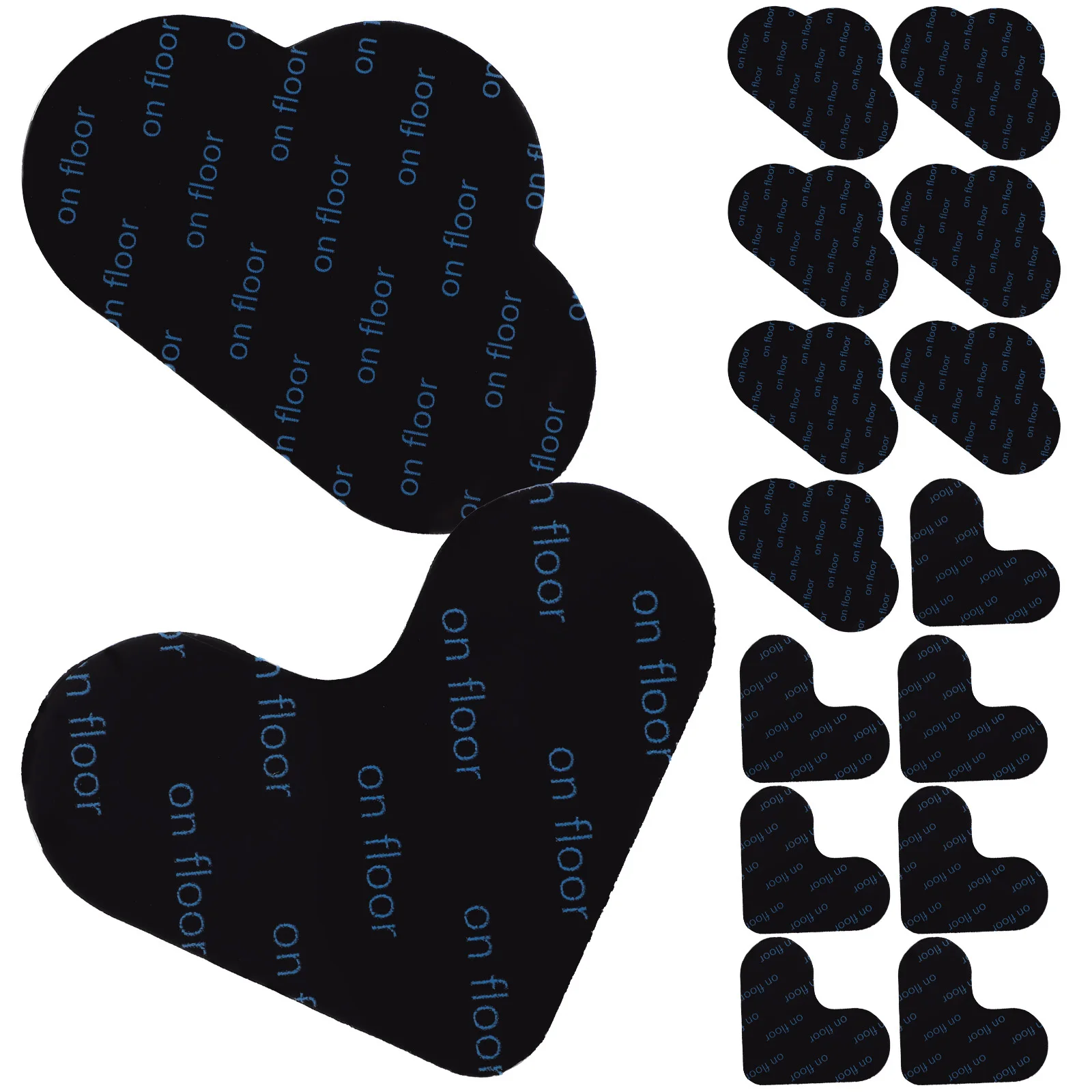 16Pcs Carpet Gripper Pads Rug Tape Stickers Heart Cloud Shape Non Slip Rug Holders for Hardwood Floors Tiles Non Slip