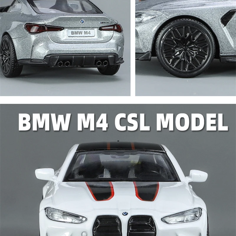 New 1:36 BMW M4 CSL M3 Alloy Sports Car Model Diecasts Metal Racing Car Vehicles Model Simulation Collection Childrens Toys Gift