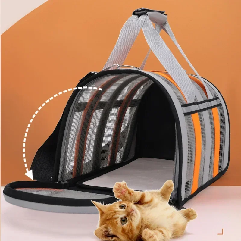 Carrier Cat Breathable Portable Shoulder Kitten Dogs Single Pet Bag Summer Travel Puppy Carrying Supplie Handbag Outing