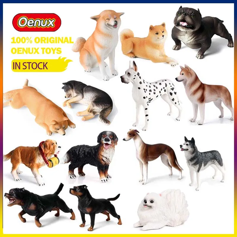 Nowe Figurki Psów Symulacja Szczeniak Zwierzęta Shiba Inu Husky Rottweiler American Bully Saint Bernard Kolekcja Zabawki Prezent dla Dzieci