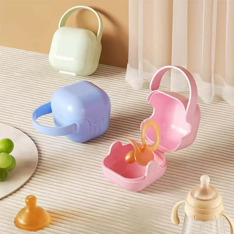 Baby Pacifier Holder Box BPA Free Travel Pacifier Storage Box Baby Supplies Infant Portable Soother Container Nipple Holder