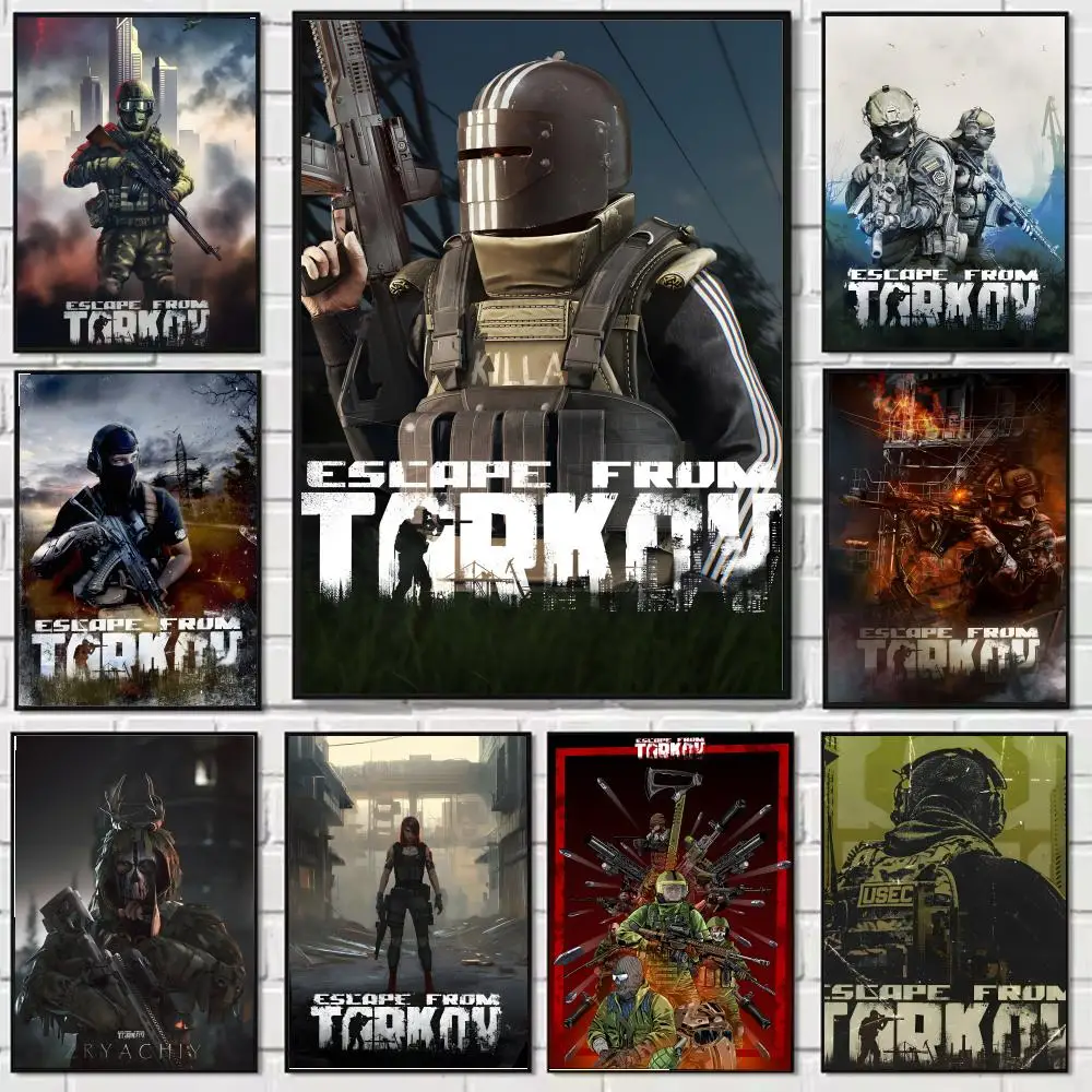 Game E-Escape From Tarkov Painting Calligraphy Canvas HD Poster Wall Art interior Hallway Home Decoration Holiday Gifts