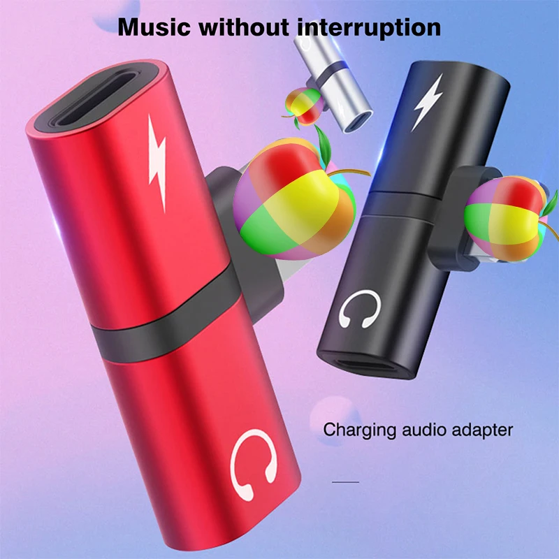 Adaptador de carga de iluminación Dual 2 en 1, cargador de Audio para auriculares, divisor de llamadas, para Iphone 11, 12, 13, X, XS, MAX, XR, 7, 8 Plus