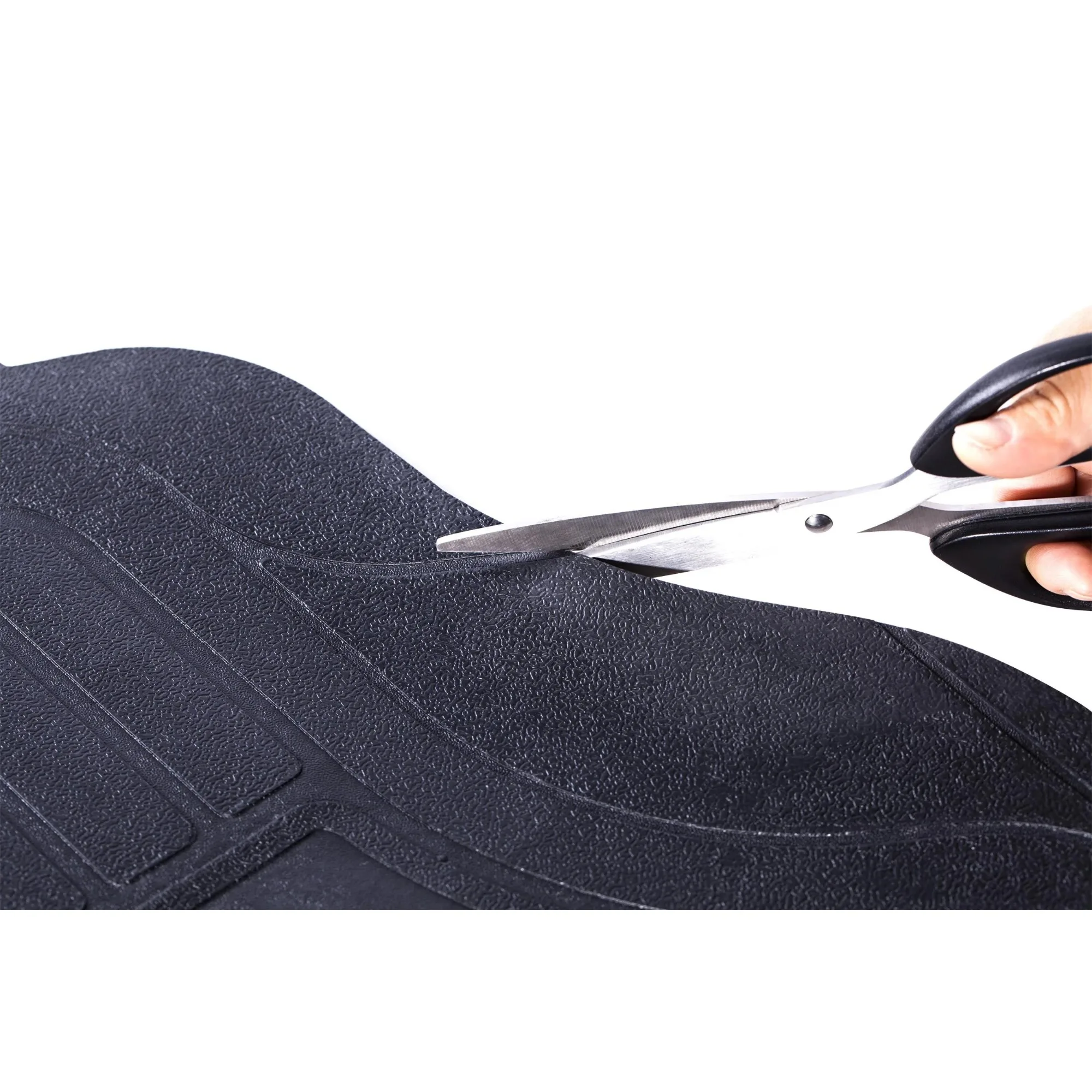 4 قطع من بطانة الأرضية المطاطية الخفيفة باللون الأسود - مناسبة عالمية