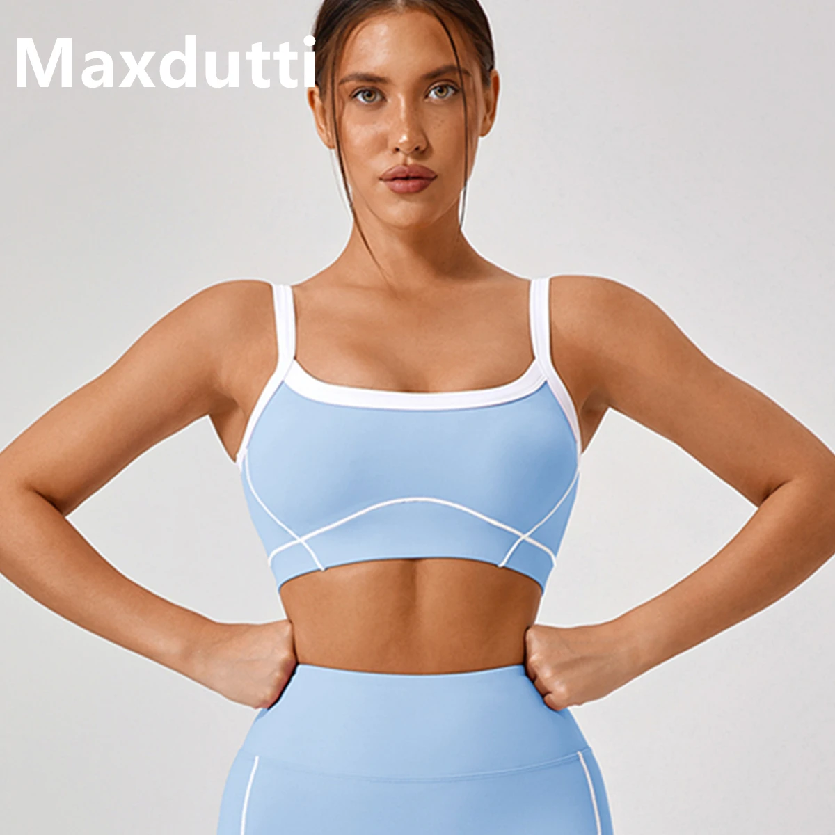 

Maxdutti Breathable Naked Outdoor Sports Bra T-shirt Woman Clothes Female Clothing Strength Slim Beautiful Back Yoga Camisole
